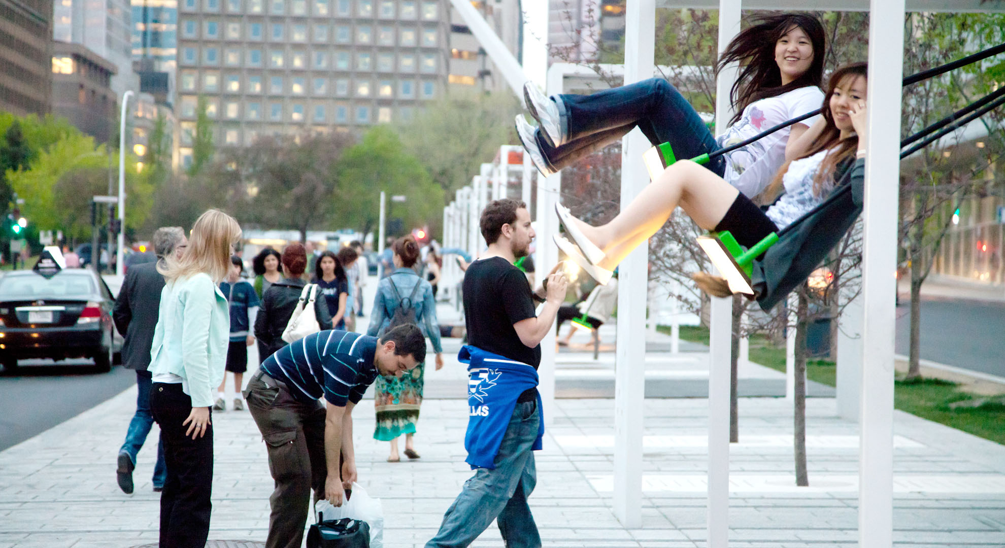 Swings in public space (Montreal).