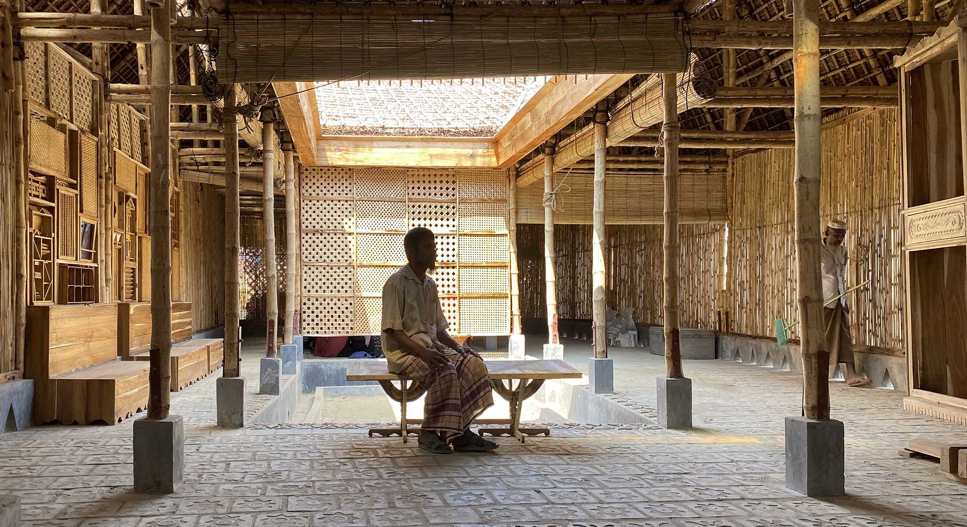 A man in The Rohingya temporary shelter in Bangladesh