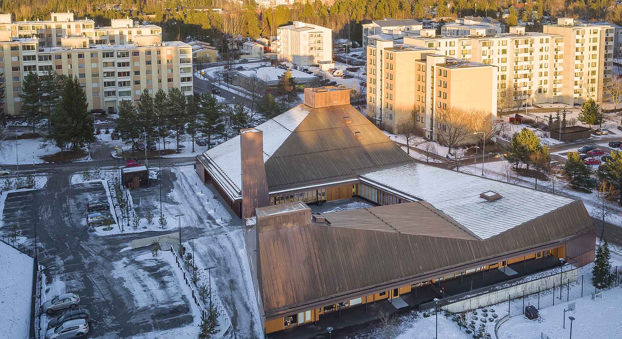 Aerial view of the Swedish city of Espoo.