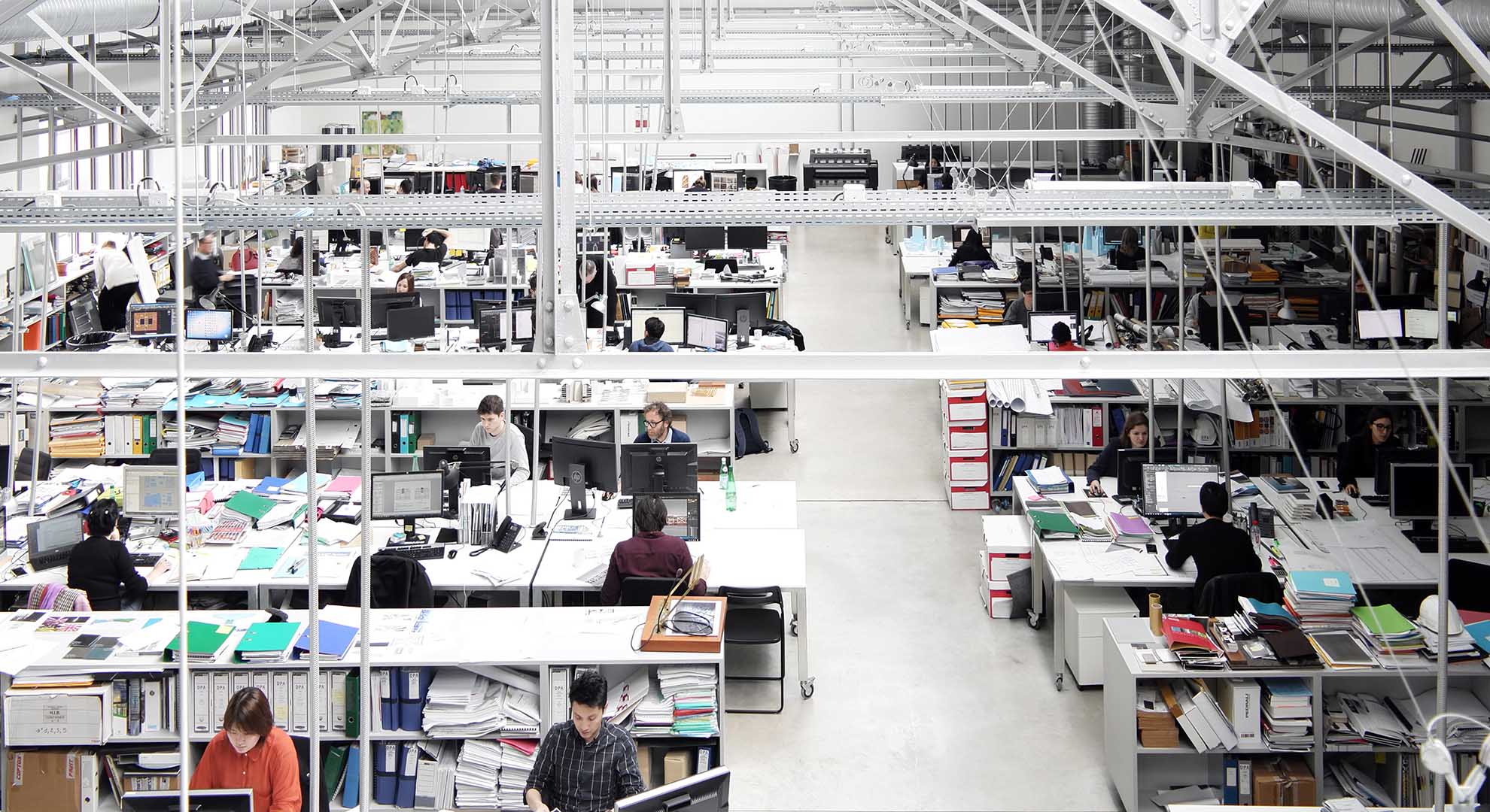 Workspace in the city, Dominique Perrault Architecture DPA office.