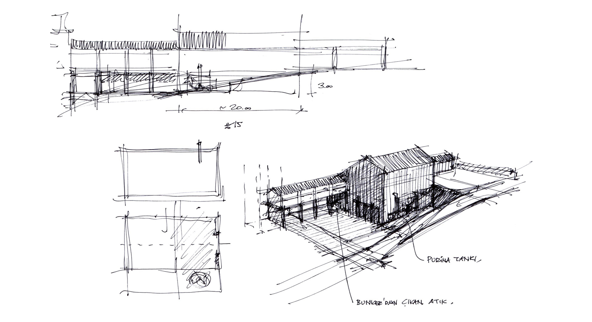 Conceptual sketches by Han Tümertekin.
