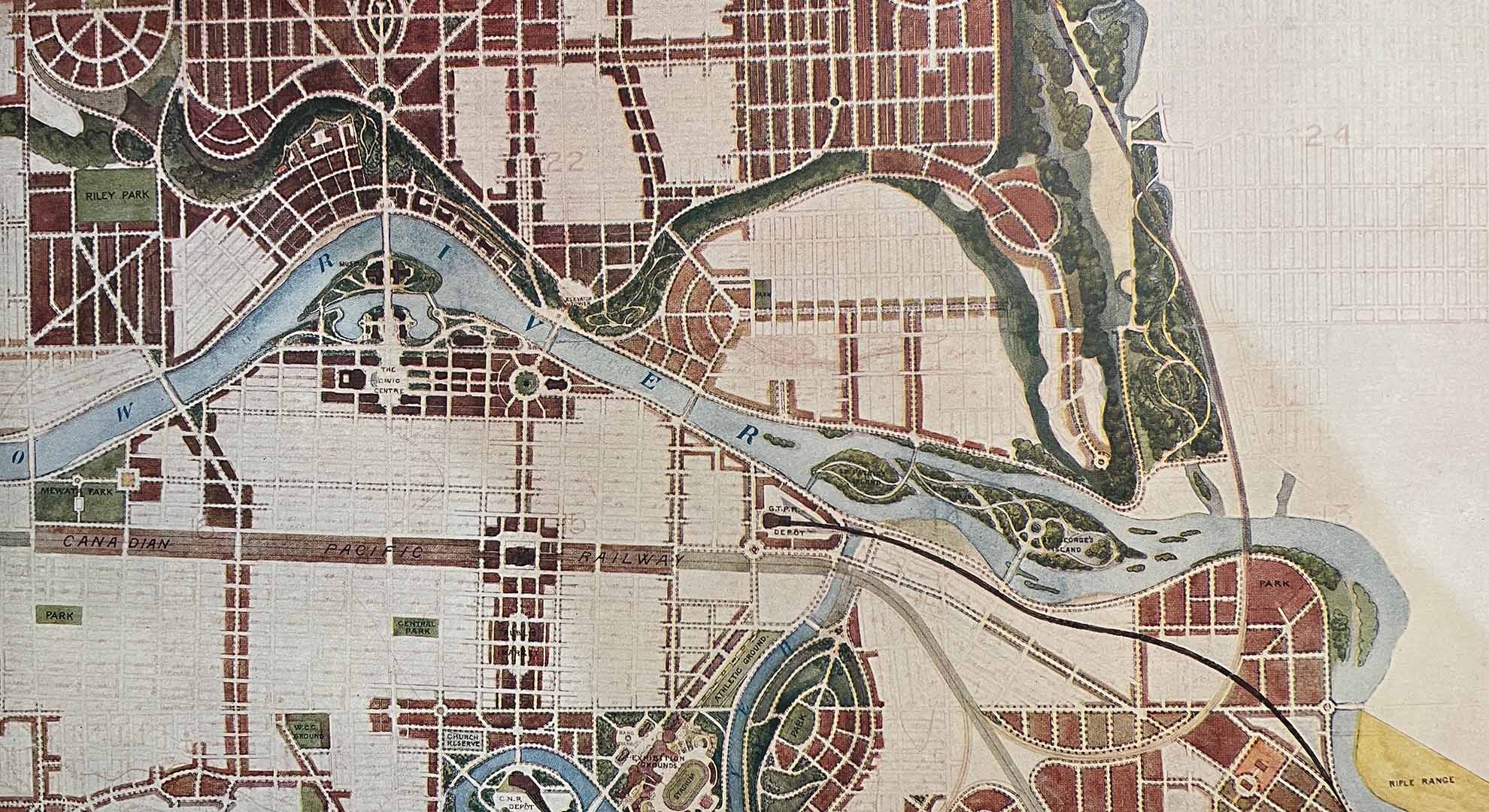 Calgary en 1913, arquitectura paisajista por Thomas Mawson