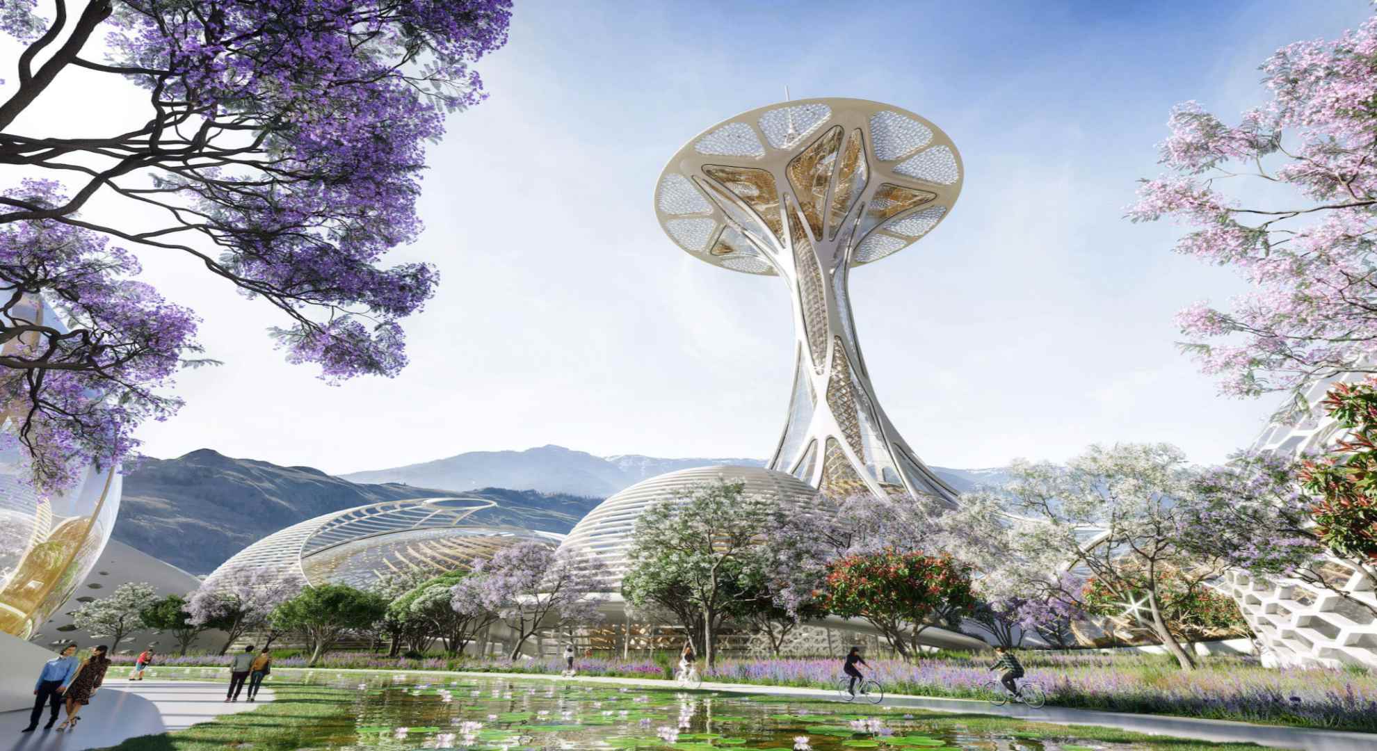 Urban space of Barcelona in a view from Montjuïc.