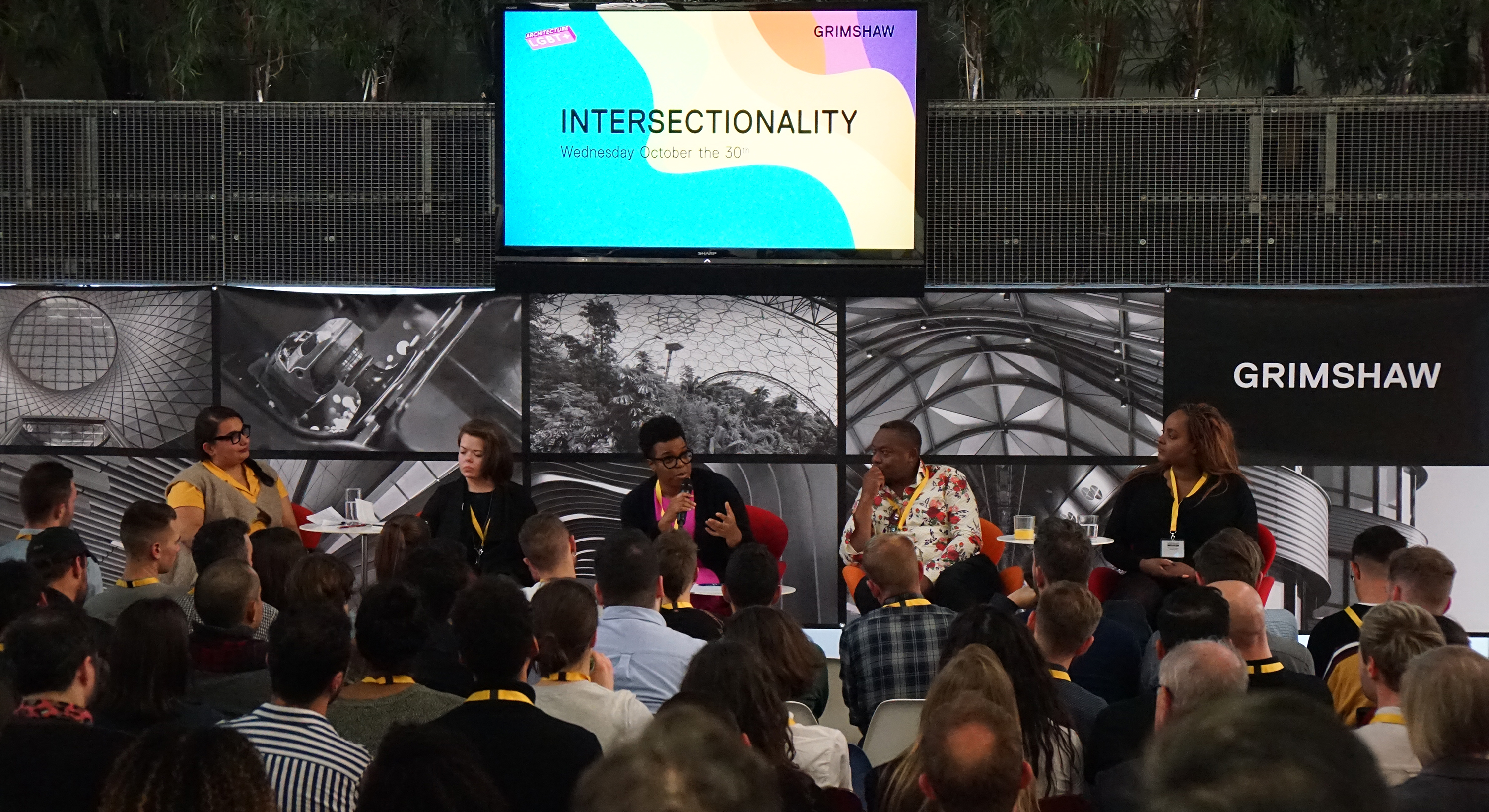 Panel discussion on intersectionality at Grimshaw, 2019