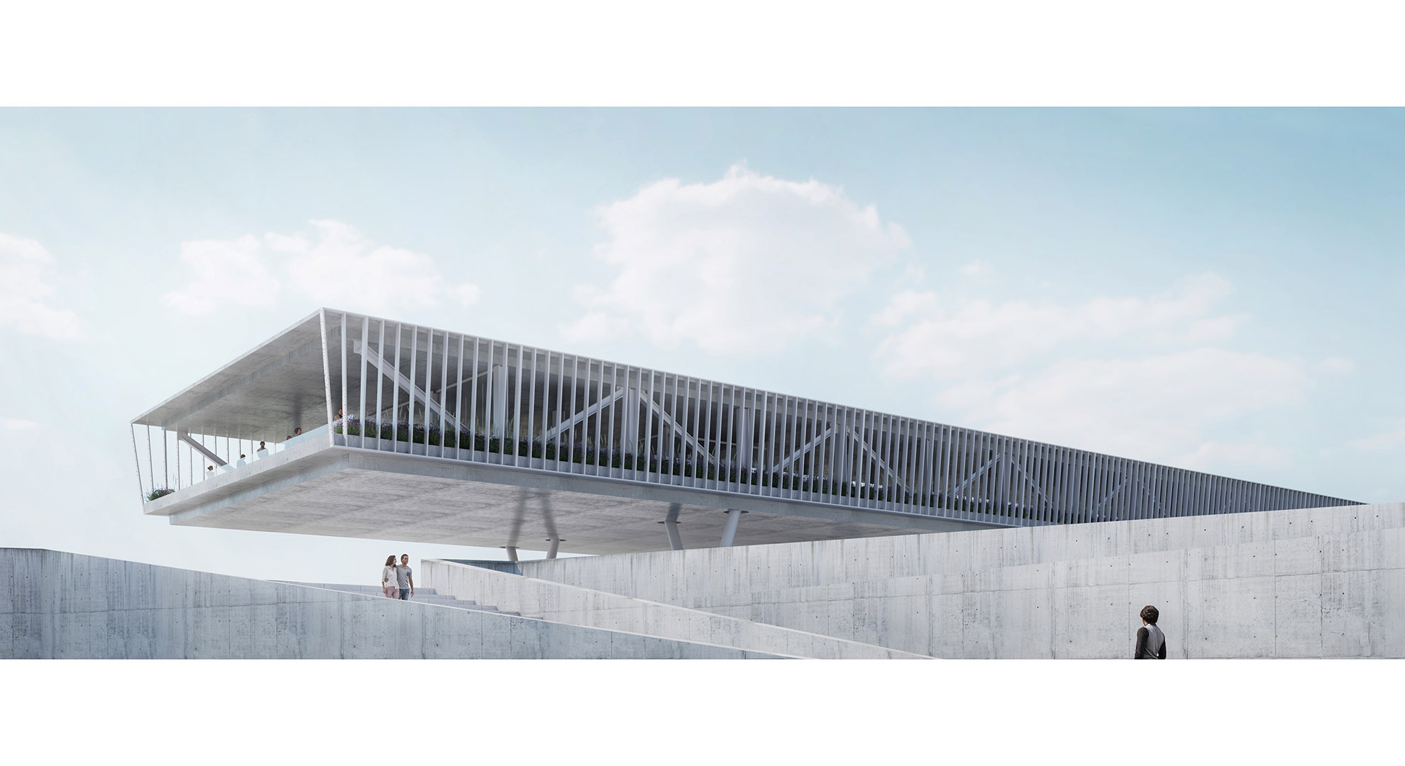 Urban realm defined by innovative architectural structure