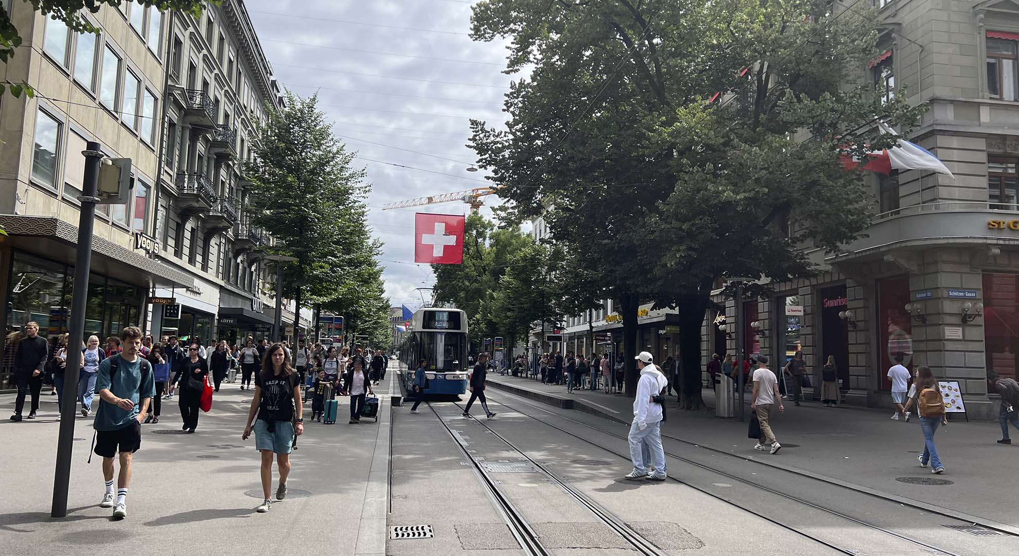 Ciudades con tranvía. Bahnhofstrasse en Zurich