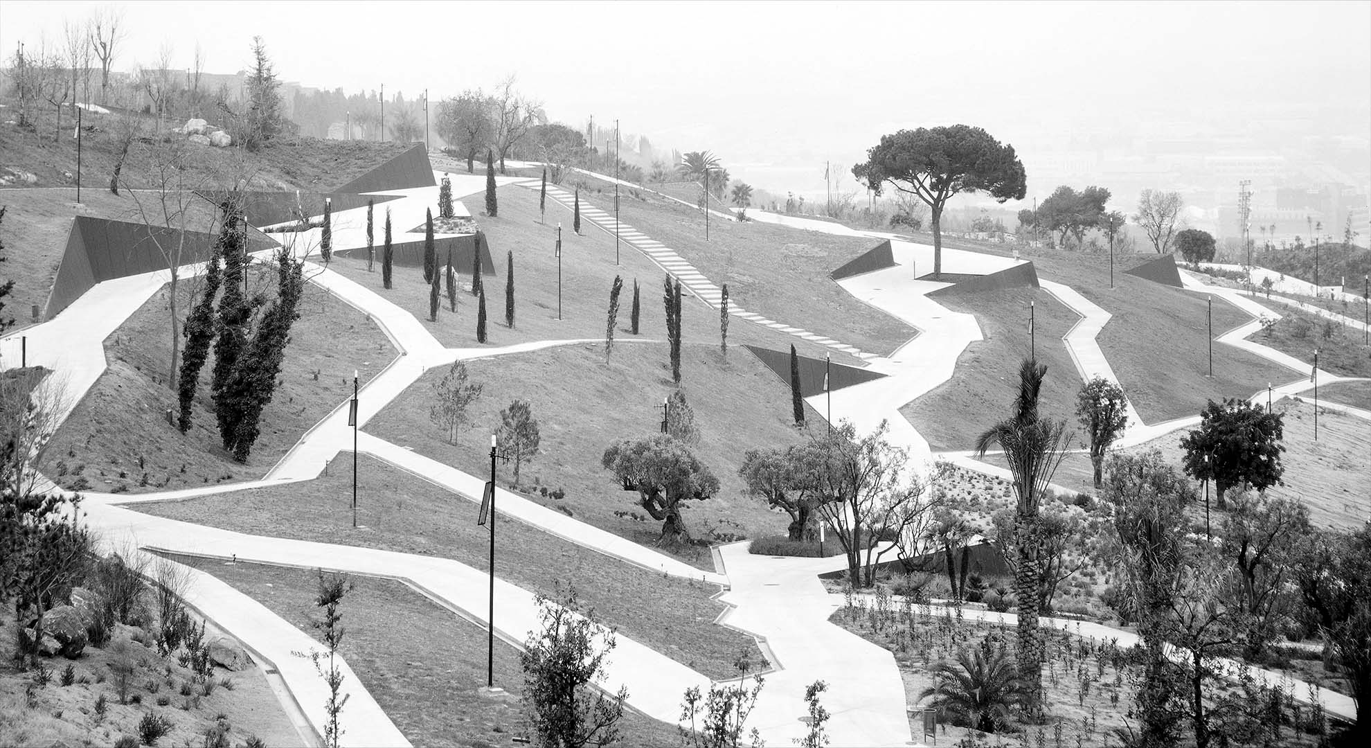 Botanical Garden of Barcelona, a city that is still trying to improve its mobility.