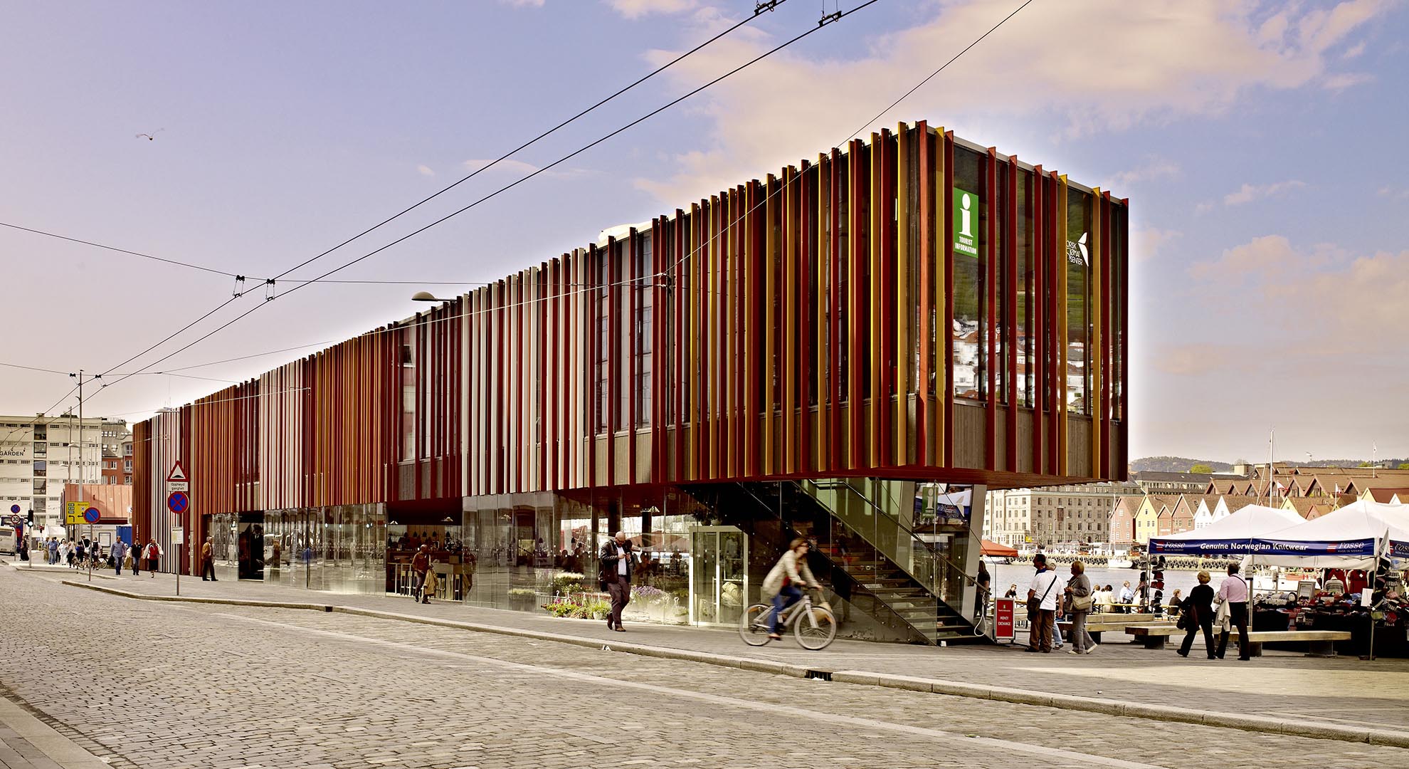 The Fishmarket on the historical docks of Bergen, Norway. Image by Norbert Miguletz