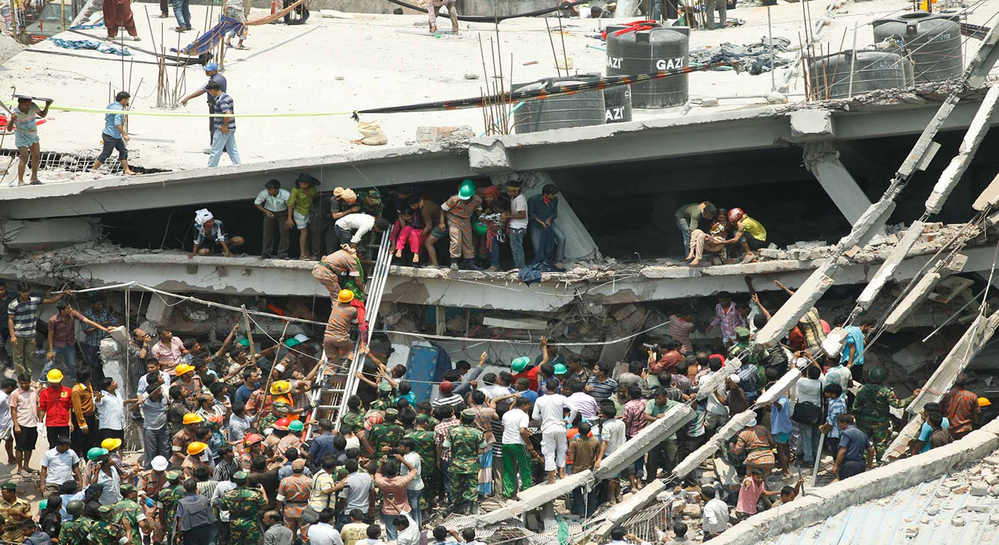 The collapse of the eight-story Rana Plaza commercial building in Dhaka, Bangladesh in 2013 is considered the deadliest structural failure accident in modern human history. Photo via Dhaka Tribune.